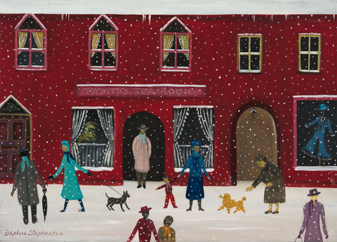 Daphne Stephenson 'Shopping in the Snow' unframed limited edition of 50 print
