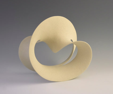 Adrian Bates 'Möbius 65' (white) ceramic H21cm