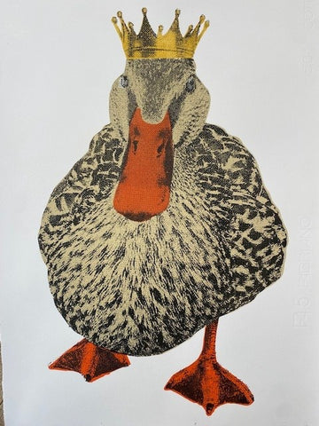 Charlotte Gerrard 'Lord love a duck' screenprint 35x50cm