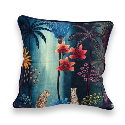 Daphne Stephenson 'Twilight Jungle Paradise' cushion cover 50x50cm
