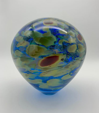 David Flower 'Hydrangea - Large Blue Ovoid' glass