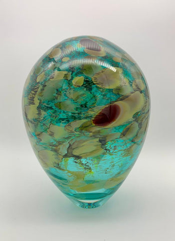 David Flower 'Hydrangea - Large Green Ovoid' glass