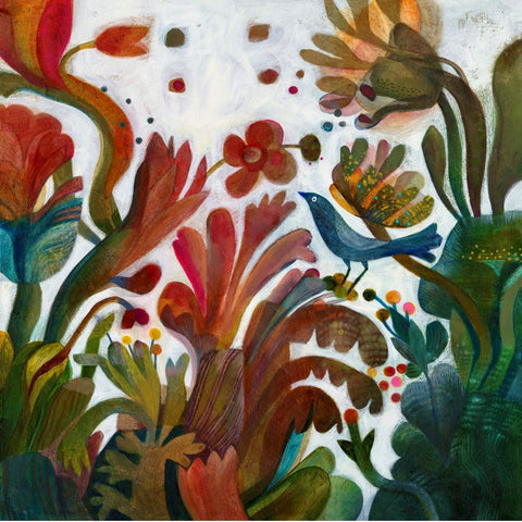 Esté MacLeod 'Autumn Bird' acrylic on canvas 70x70cm