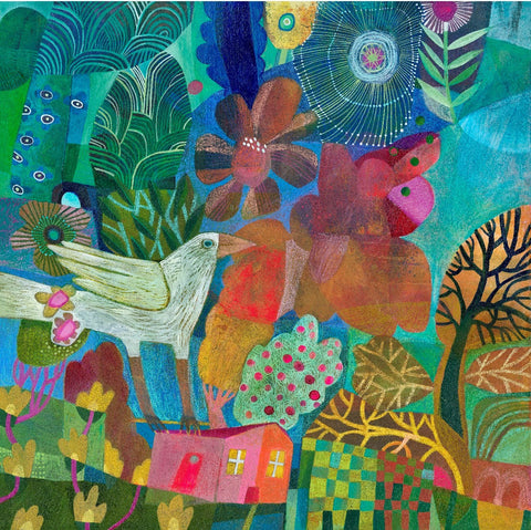 Esté MacLeod 'Four Seasons' acrylic on canvas 70x70cm