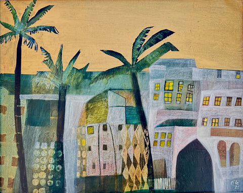 Esté MacLeod 'Medina' acrylic on canvas 40x50cm