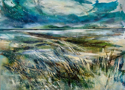 Fiona Matheson 'Trembling Sky' oil on acrylic on canvas 90x120cm