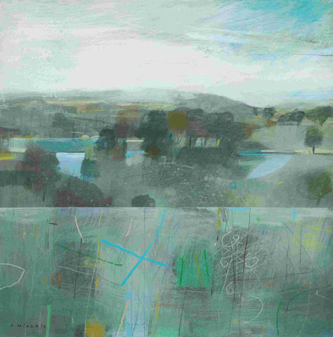 Fiona Millais 'Sanctuary' acrylic on panel 51x51cm