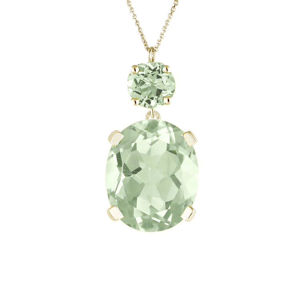 Augustine Jewels ' Sterling Silver Green Amethyst Drop Necklace'