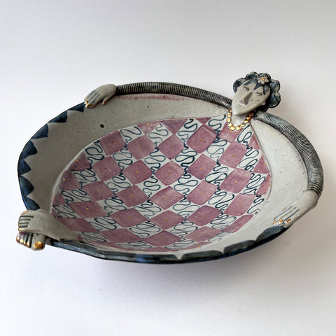 Helen Martino 'Relaxing Dishy Lady' ceramic H8.5xL29xW24cm