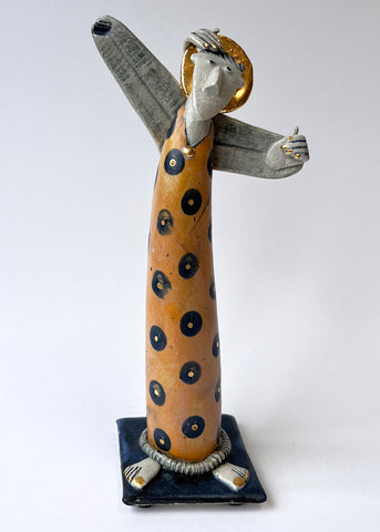 Helen Martino 'Surprised Angel' ceramic H20xW9.5xD6.5cm