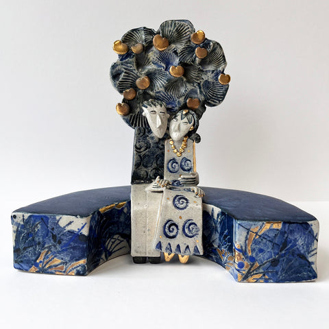 Helen Martino 'Under the Old Apple Tree' ceramic H19.5xW21xD11cm