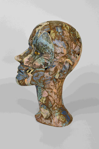 Helen Nottage 'Female Head - Cow Parsley Print' 32x16x21 cm