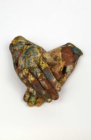 Helen Nottage 'Miniature Hands' ceramic 11x11x3cm