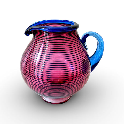 Bob Crooks 'Large Round Venetian Jug' glass H21cm