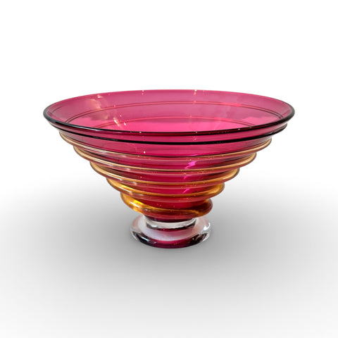 Bob Crooks 'Spiral Bowl' glass H11xD20cm
