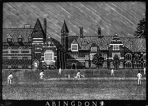 Jenny Dingwall 'Abingdon School' linocut 42x29cm (unframed)