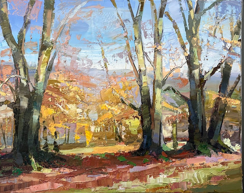 Jonathan Pocock 'Beech Line' 40x50cm oil on linen