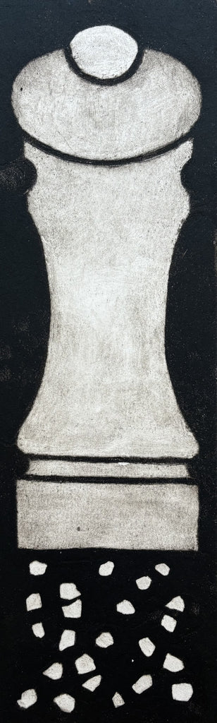 Lizzie Wheeler 'Salt' linoprint ed 2 of 15 56x17cm (61x22cm framed)