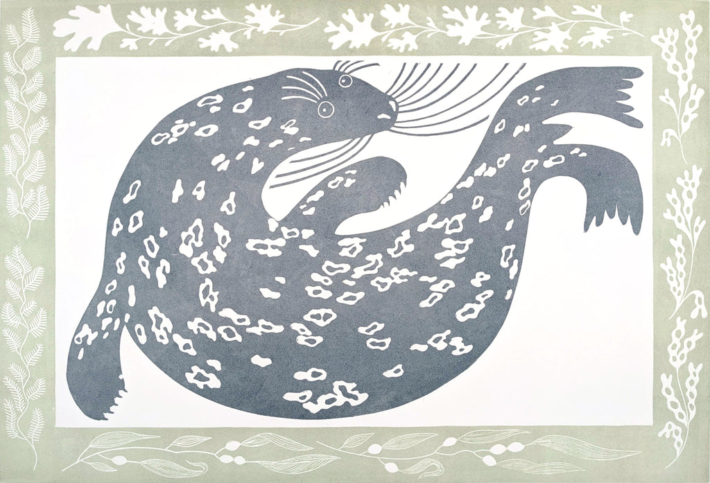 Original linoprint by Lizzie Wheeler, available to purchase at Iona House Gallery in-store and online