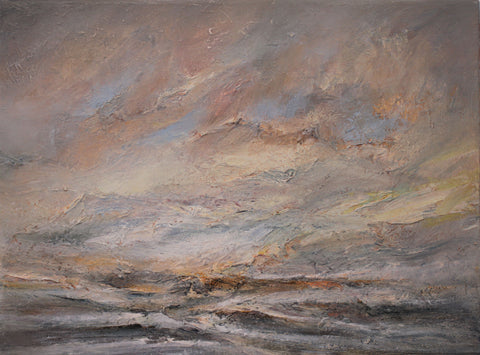 Adrian Walker 'Marmalade Skies' oil on canvas 42x56cm