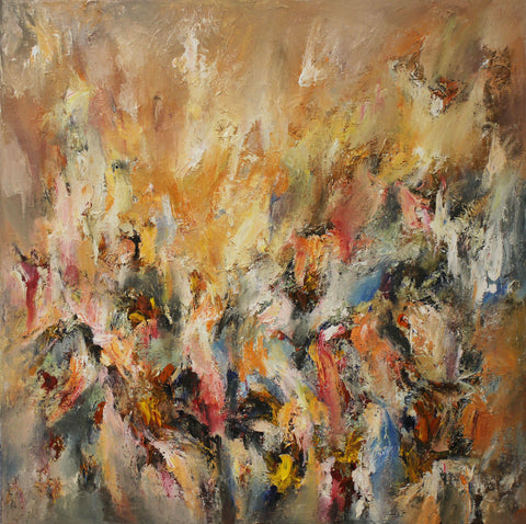 Adrian Walker 'Novi' oil on canvas 80x80cm