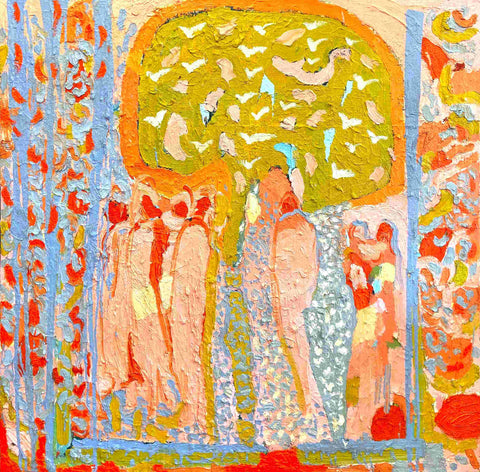 Paul Wadsworth 'Under the Banyan Tree' oil on canvas 140x140cm