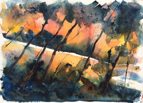 Rod Craig 'Bless the Weather' watercolour 71x49cm