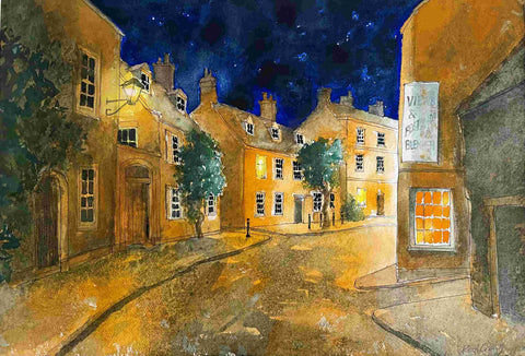 Rod Craig 'Park Street under the stars' watercolour 54x36cm