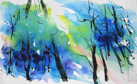 Rod Craig 'Spirit of Eden' watercolour 53x32cm