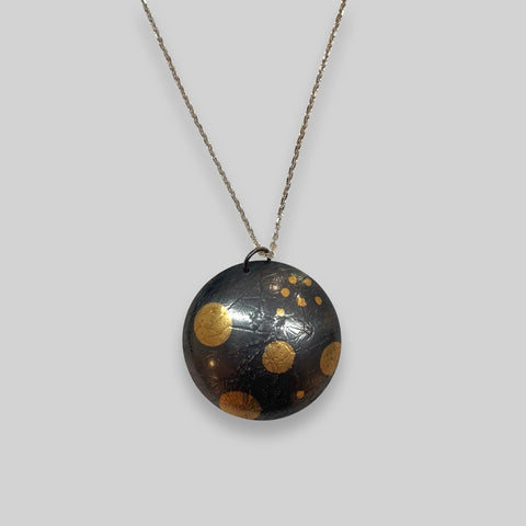 Sandra Elizabeth 'Snowball Pendant' oxidised silver