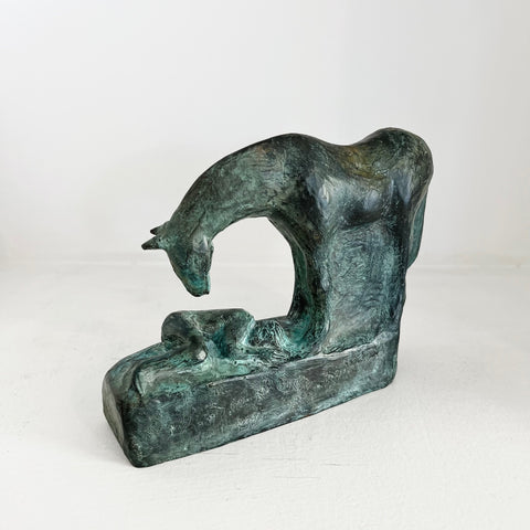 Sophie Howard 'Lying' bronze resin 11x12cm