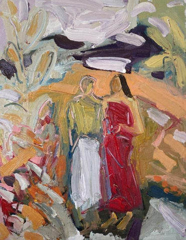 Francesca Owen 'Walking under the same star' oil on canvas 44x34cm