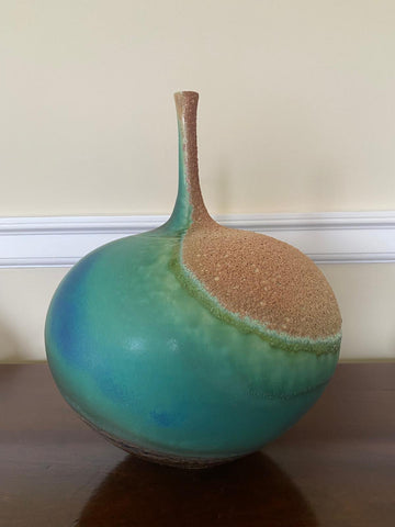 Jon Bull 'Large costal teardrop vessel' ceramic
