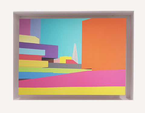 Michael Wallner 'National Theatre' Colours photograph on brushed aluminium 15 x 25 x 4.5 cm edition of 30