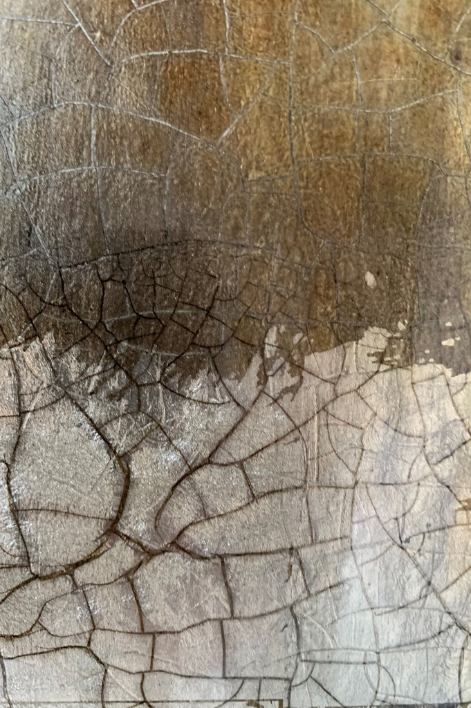 Claire Burke gold and silver leaf panels at Iona House Gallery