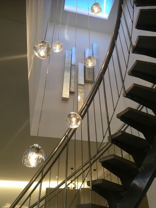 Claire Burke 'Diptych' 150x12, 120x20 silver leaf and mixed media on bespoke panels