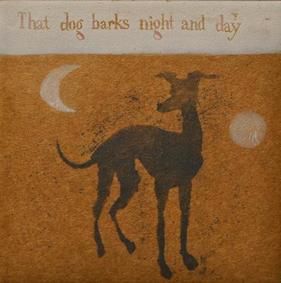 Mychael Barratt 'Cole Porter's Dog I' limited edition etching 22x22cm (unframed)
