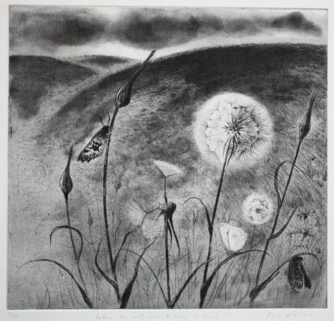 Flora McLachlan 'When the Wind Comes to Carry Us Away' limited edition etching unframed, mounted