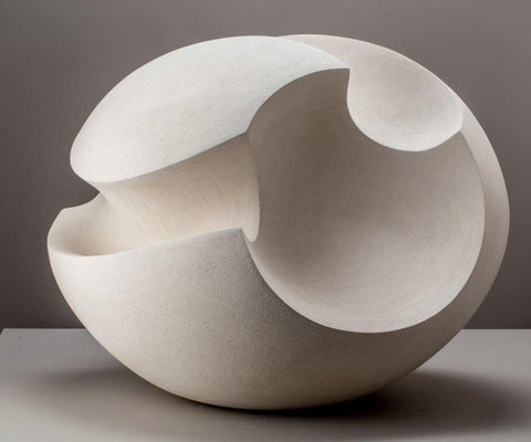 James Oughtibridge 'White Blade Form' ceramic 36Hx45Wx30D