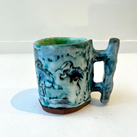 Landa Zajicek ‘Medium Shoreline Mug’ twice glazed earthenware H9cm