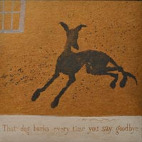 Mychael Barratt 'Cole Porter's Dog II' limited edition etching 22x22cm (unframed)