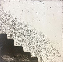 Mychael Barratt 'Marcel Duchamp's dog' ltd etching 22x22cm (unframed)