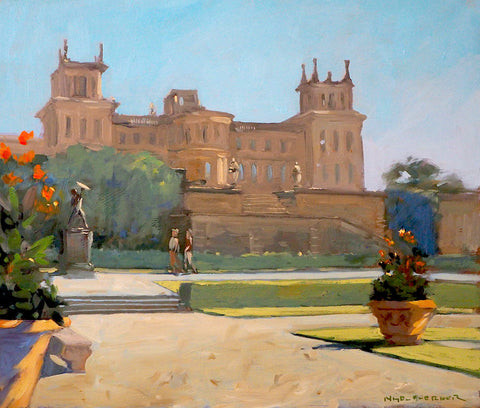 Nigel Fletcher 'Blenheim Palace Evening' oil on canvas 30x36cm