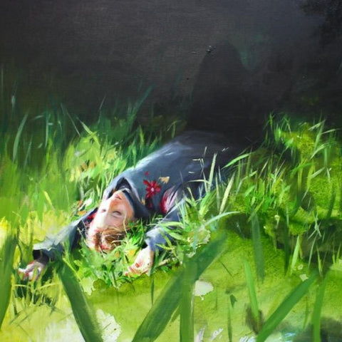 Susana Ragel ‘Cool Grass’ oil on canvas 130x130cm