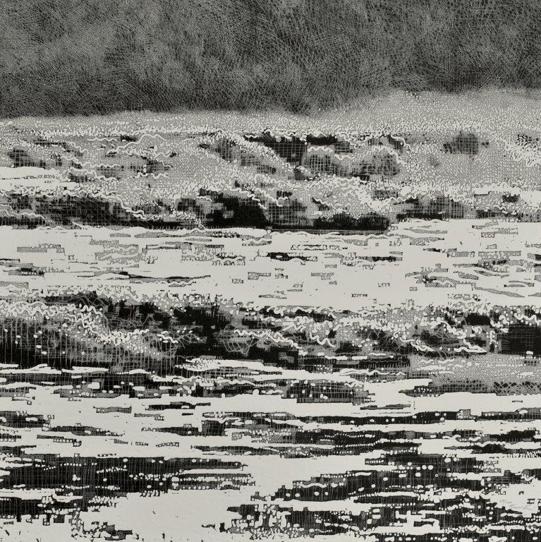 Study of waves by Trevor Price at Iona House Gallery