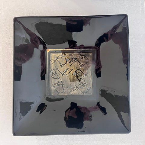 Françoise Dufayard 'Square Wall Plate' ceramic 27x27x5cm
