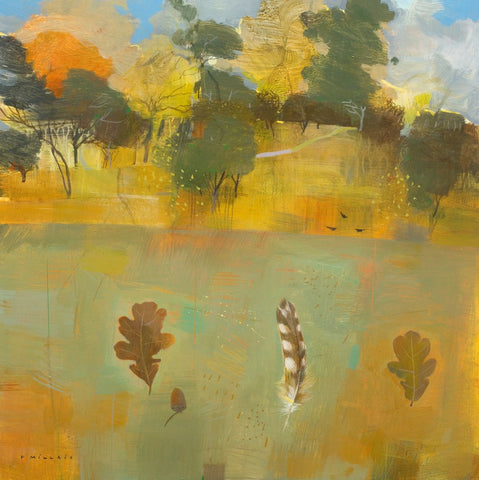 Fiona Millais 'Arboretum' acrylic on panel 51x51cm