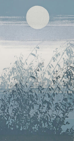 Anne Skinner RSW 'Blue Sky' screenprint, ed of 16 19x15cm (49x35cm framed)