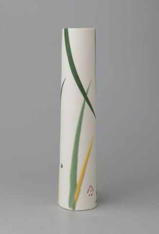Ali Tomlin ‘Yellow and Green Splash Stem Vase’ (AT43) ceramic H13xD3cm
