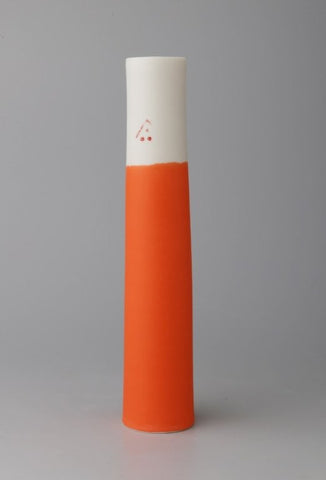 Ali Tomlin 'Orange Stem Vase’ (AT47) ceramic H14xD3cm